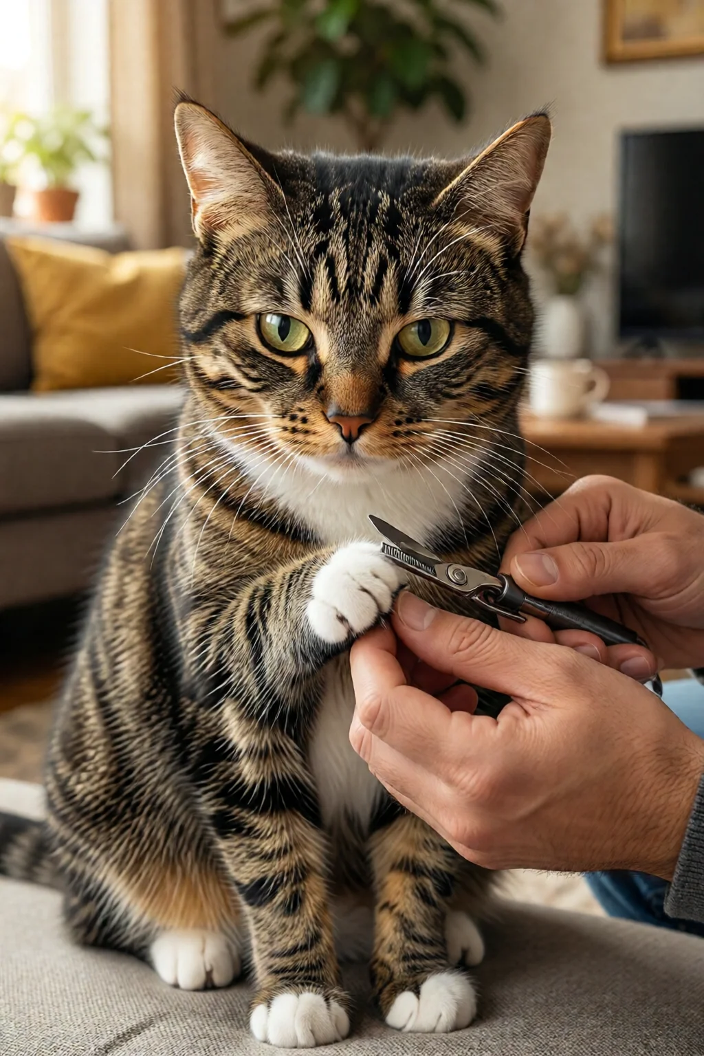 cat nail trimming tips at home