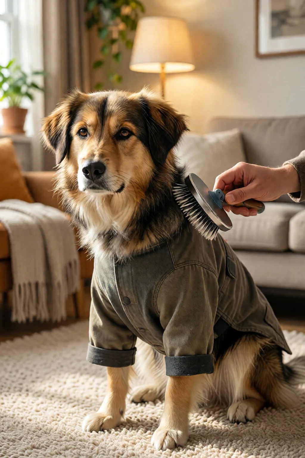 dog coat care brushing and deshedding