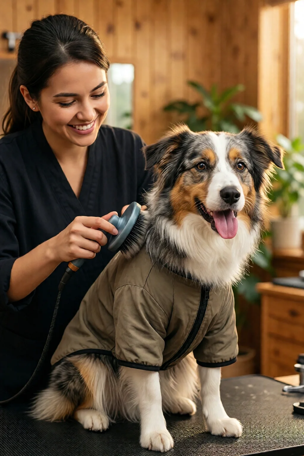 dog coat care brushing and deshedding