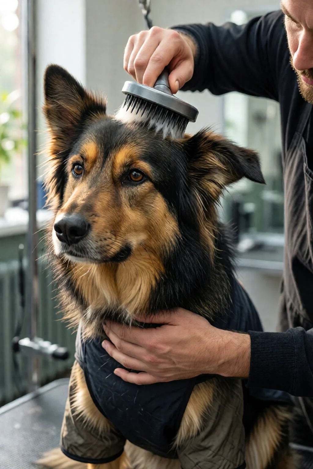 dog coat care brushing and deshedding