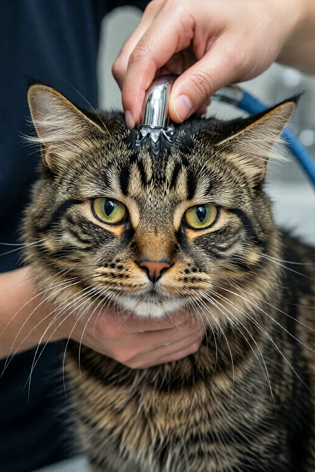 how to bathe a cat without getting scratched