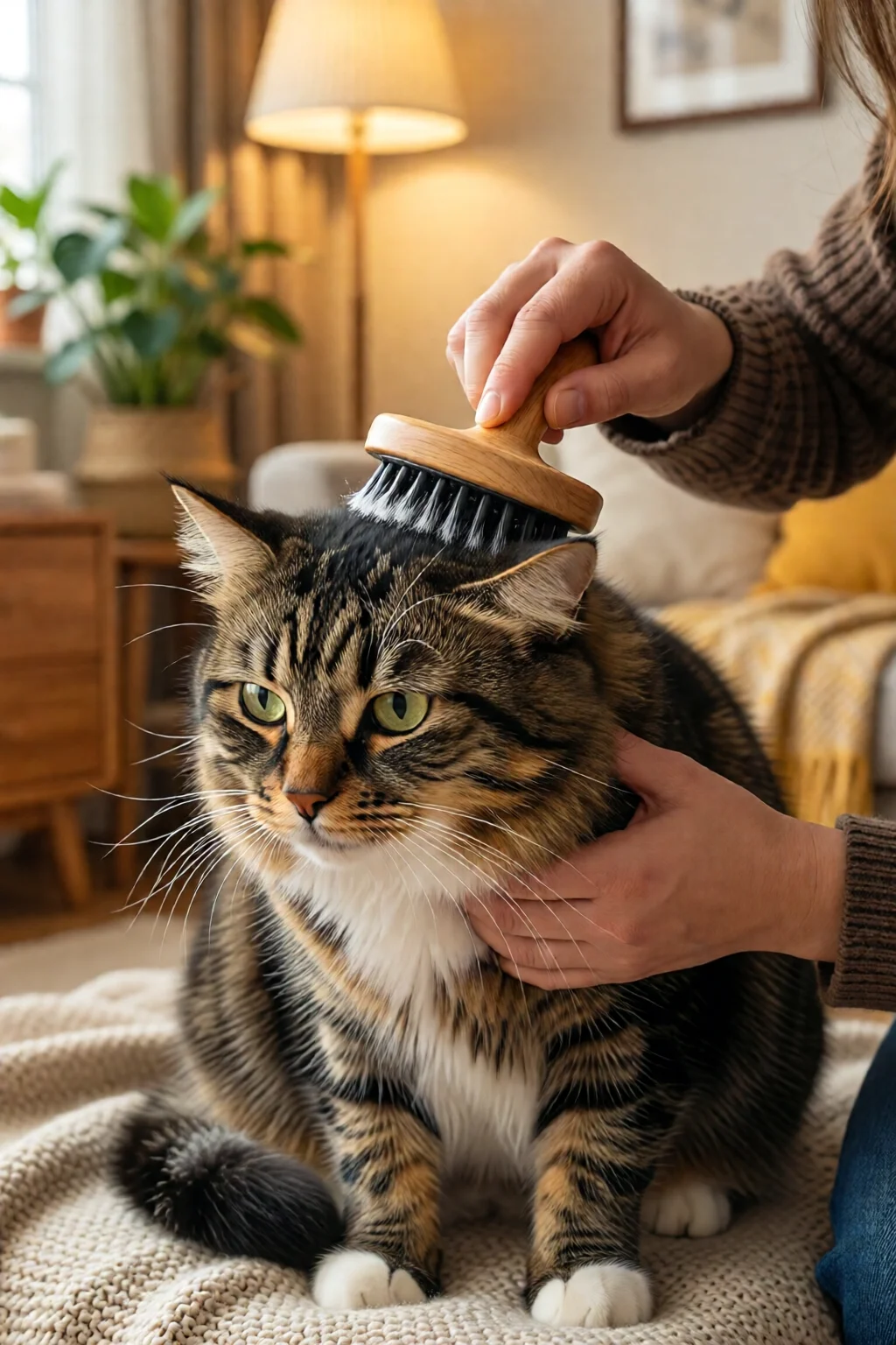 how to brush a cat properly