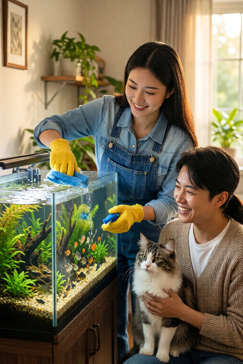 how to clean a fish tank properly