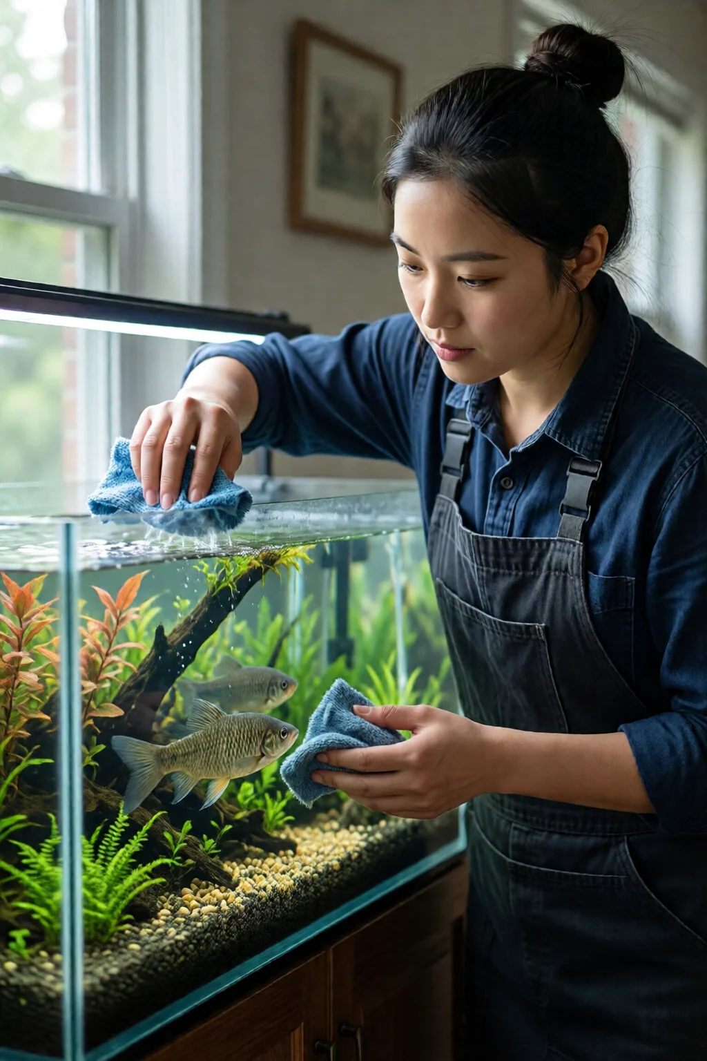 how to clean a fish tank properly