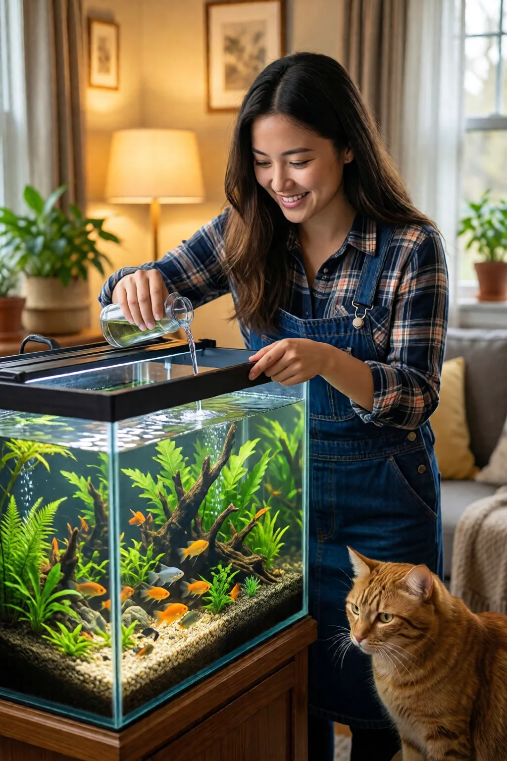how to lower ammonia in fish tank