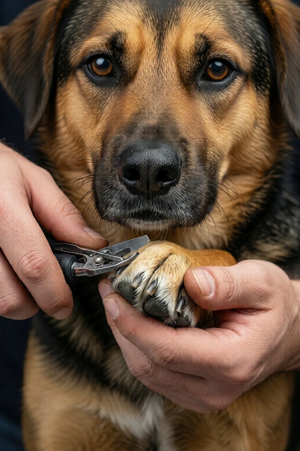 how to trim dog nails without stress