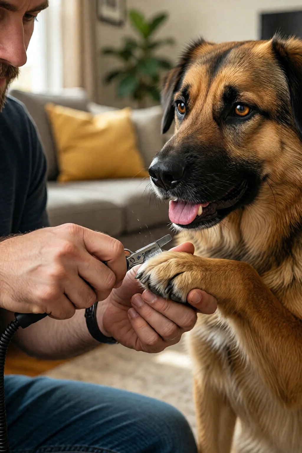 how to trim dog nails without stress