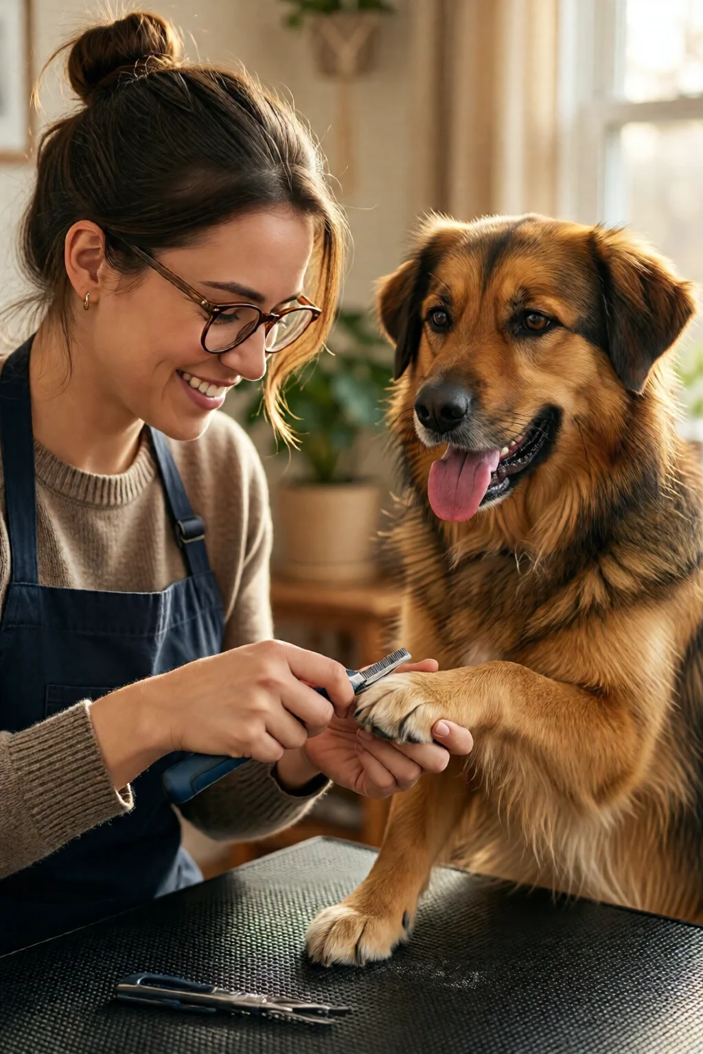 how to trim dog nails without stress
