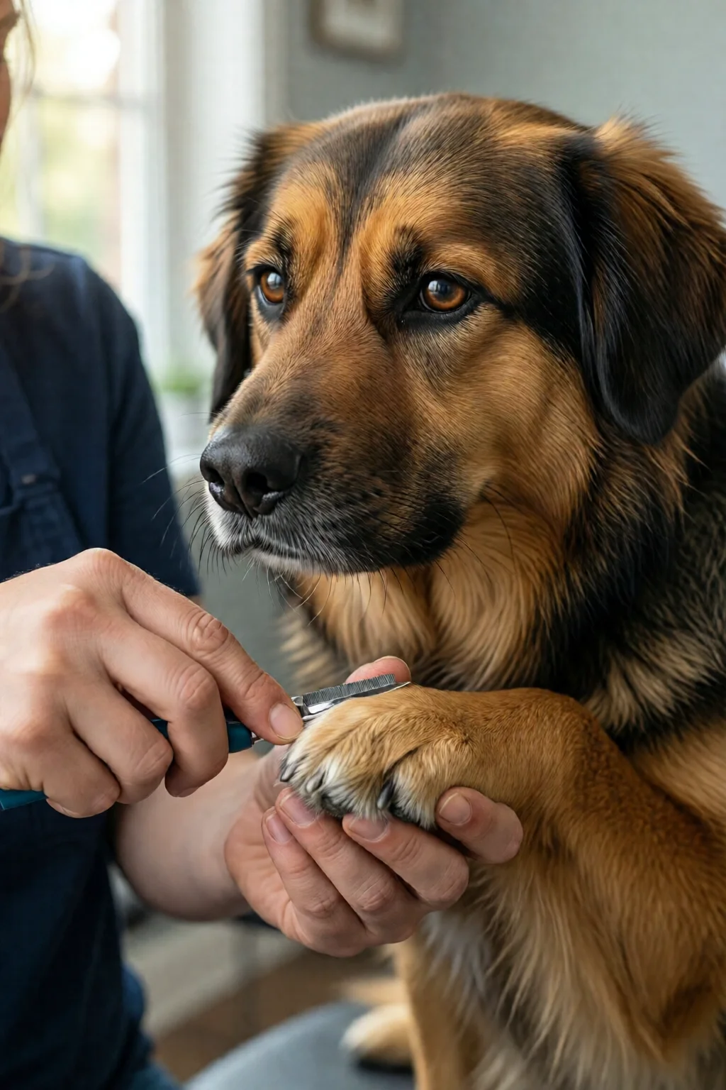 how to trim dog nails without stress