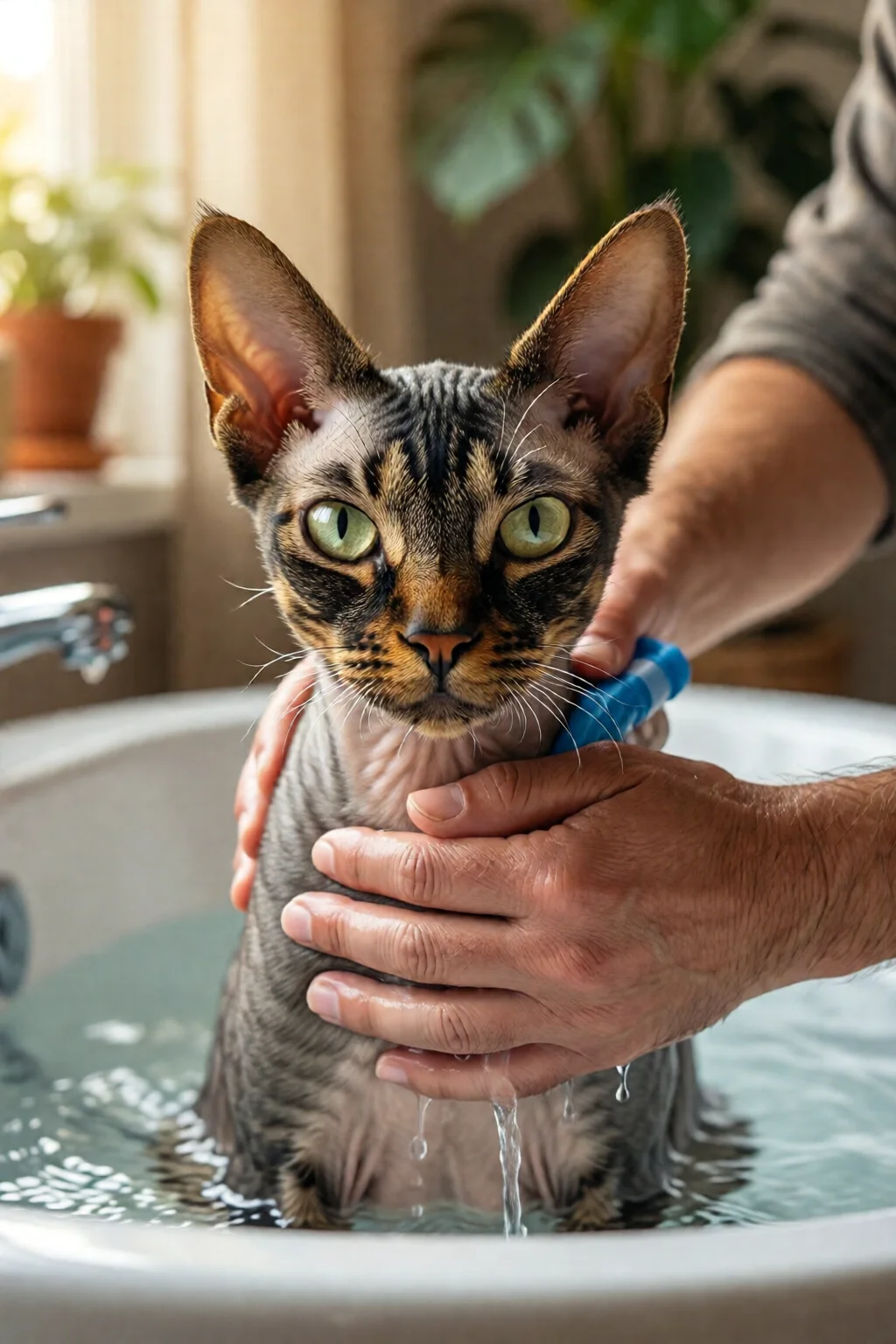 sphynx cat care bathing and skin