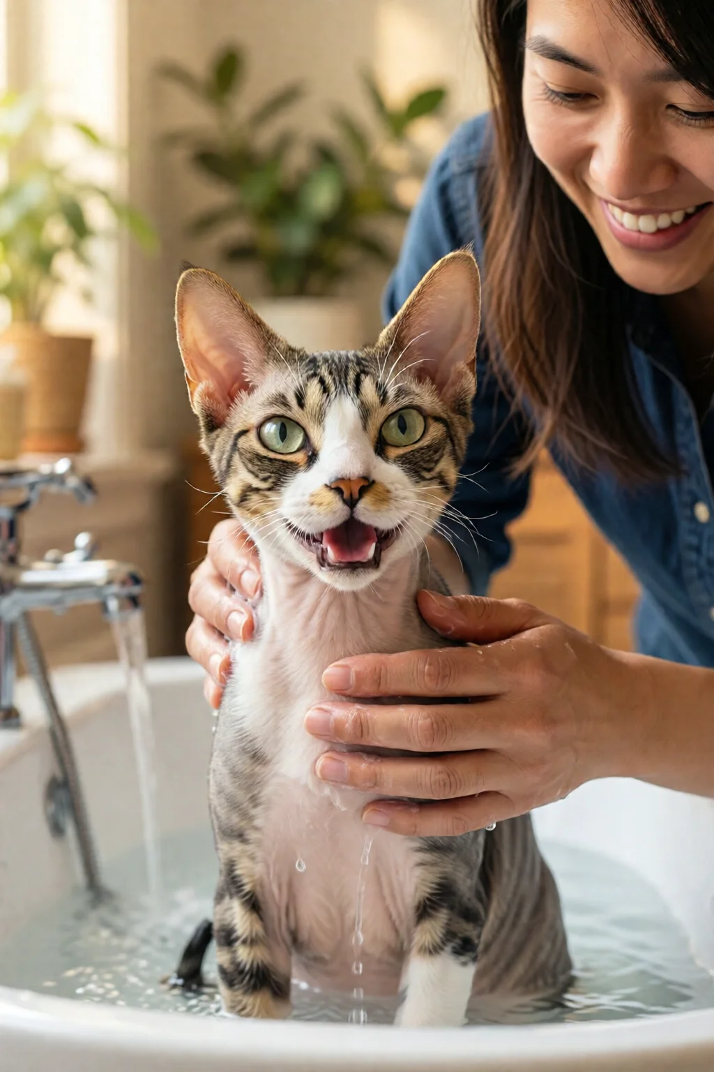 sphynx cat care bathing and skin