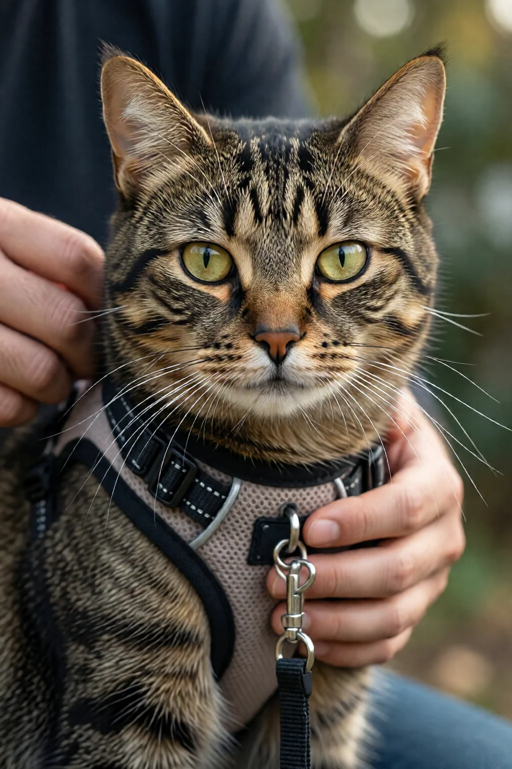 how to train a cat to use a harness
