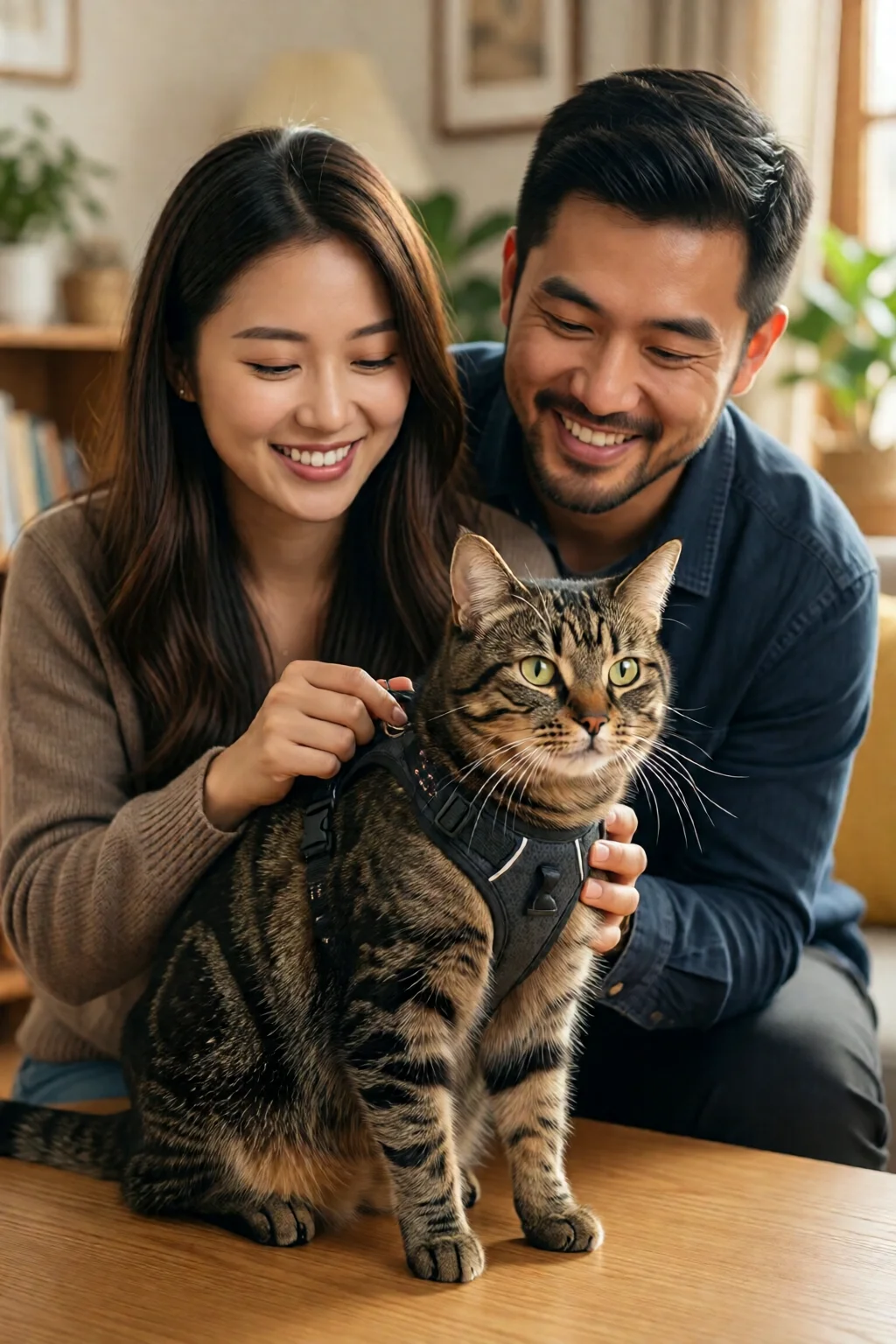 how to train a cat to use a harness